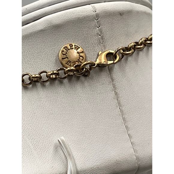 J. Crew Faceted Glass Lucite Bead Cluster Statement Chain Gold Tone Necklace - Picture 7 of 8